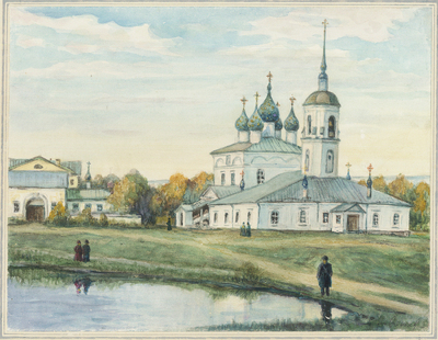 Воскресенский кафедральный собор в крепости.  Великие Луки в конце XIX века.