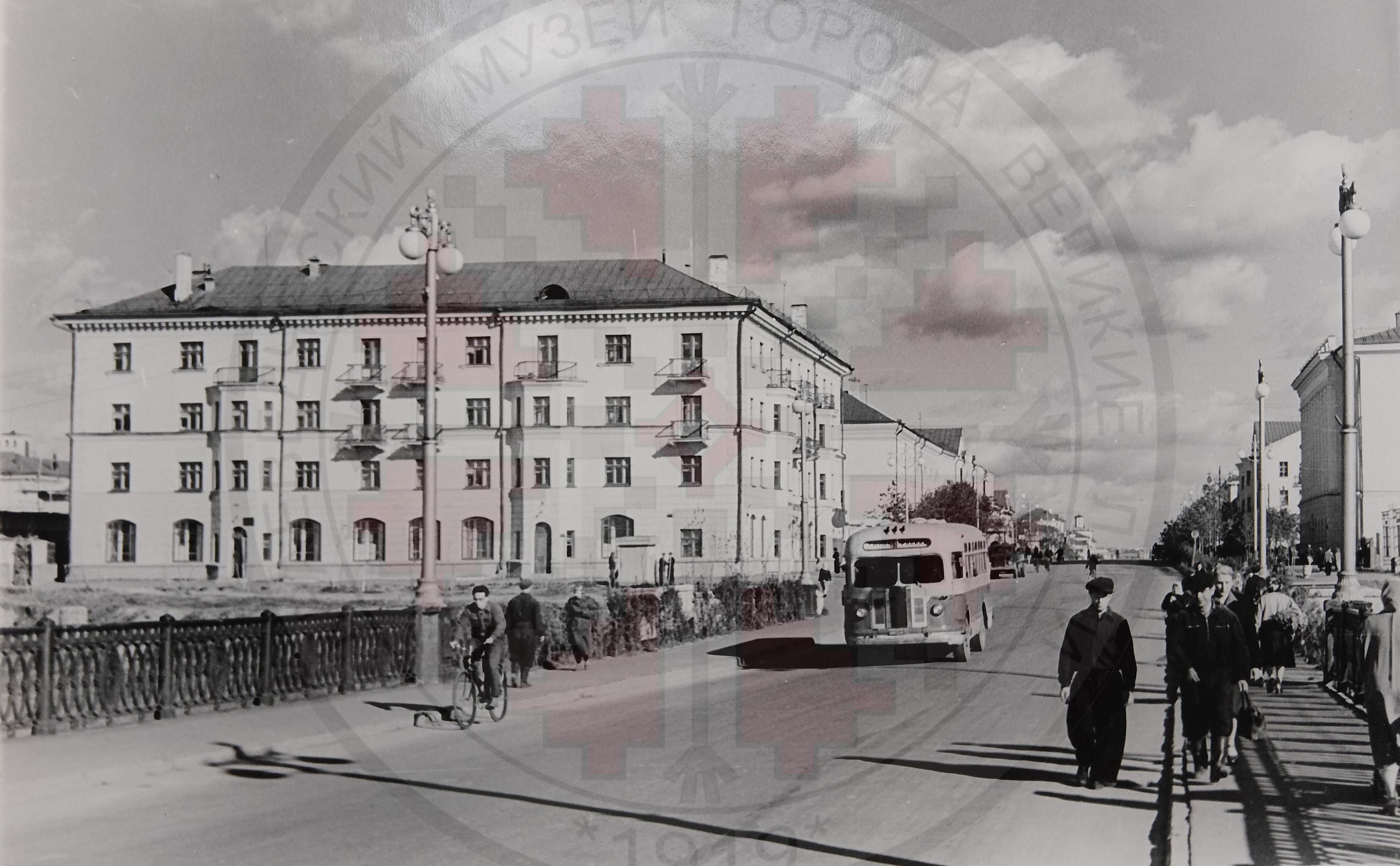 водный знак 1 Мост через Ловать-  г- Великие Луки- 1950-е гг- ИК 2306-41